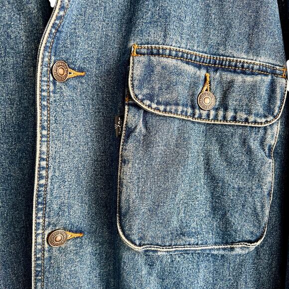 Rare Vintage Levis Chore Made In USA Jean Jacket Size Medium 25x33 Preowned - Picture 5 of 9
